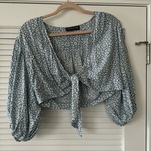 Leopard Print Tie Top